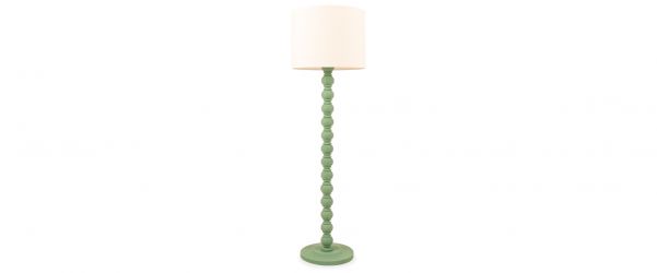 Harlequin Green Wooden Floor Lamp