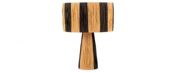 Yoka Striped Raffia Lamp