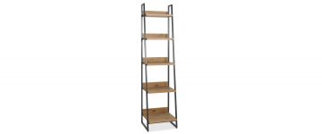 Indus Rustic Oak Narrow Open Bookcase