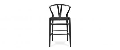 Albany Black Ash Wooden Bar Stool