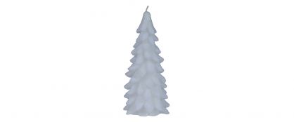 White Glitter Christmas Tree Candle - 16.5cm