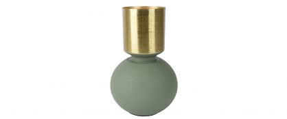 Mint & Gold Vase - 27cm