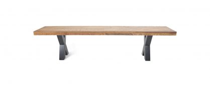 Stockton Oak X-Leg 2M Dining Bench 