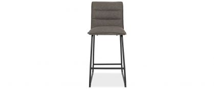 Hugo Grey Fabric Fixed Barstool