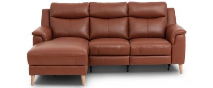 Pierro Oslo Saddle Left Hand Facing Chaise Leather Corner Sofa