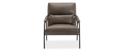 Tate Concrete Leather Armchair