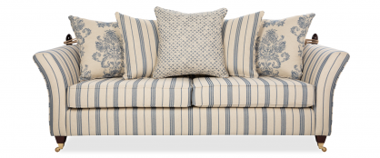 Ashford 4 Seater Pillow Back Sofa in Emma Stripe Fabric