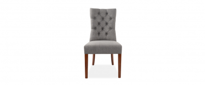 Marlow Grey Fabric Dining Chair with Dark Legs