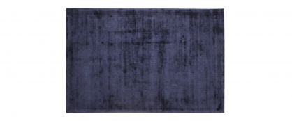 Pure Navy Viscose Pile Large Rug - 200cm x 300cm