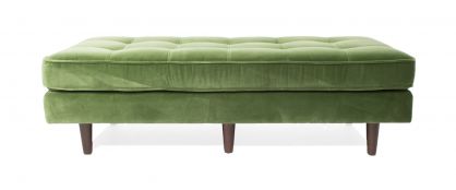 Scott Green Velvet Ottoman